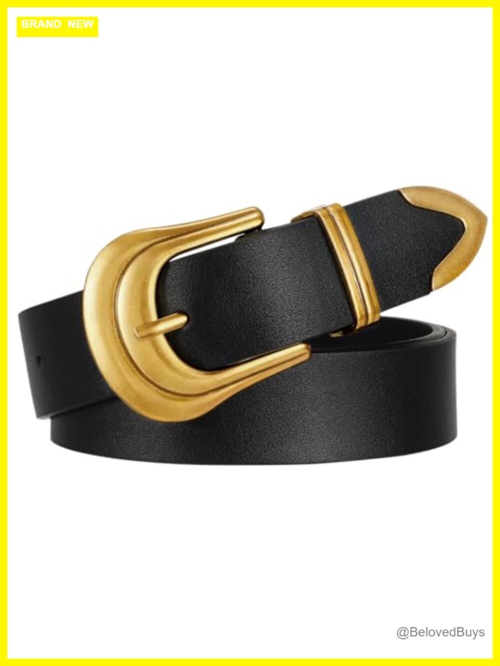 Women's Western Belt Faux Leather Adjustable Double Ring Buckle Cowgirl Country